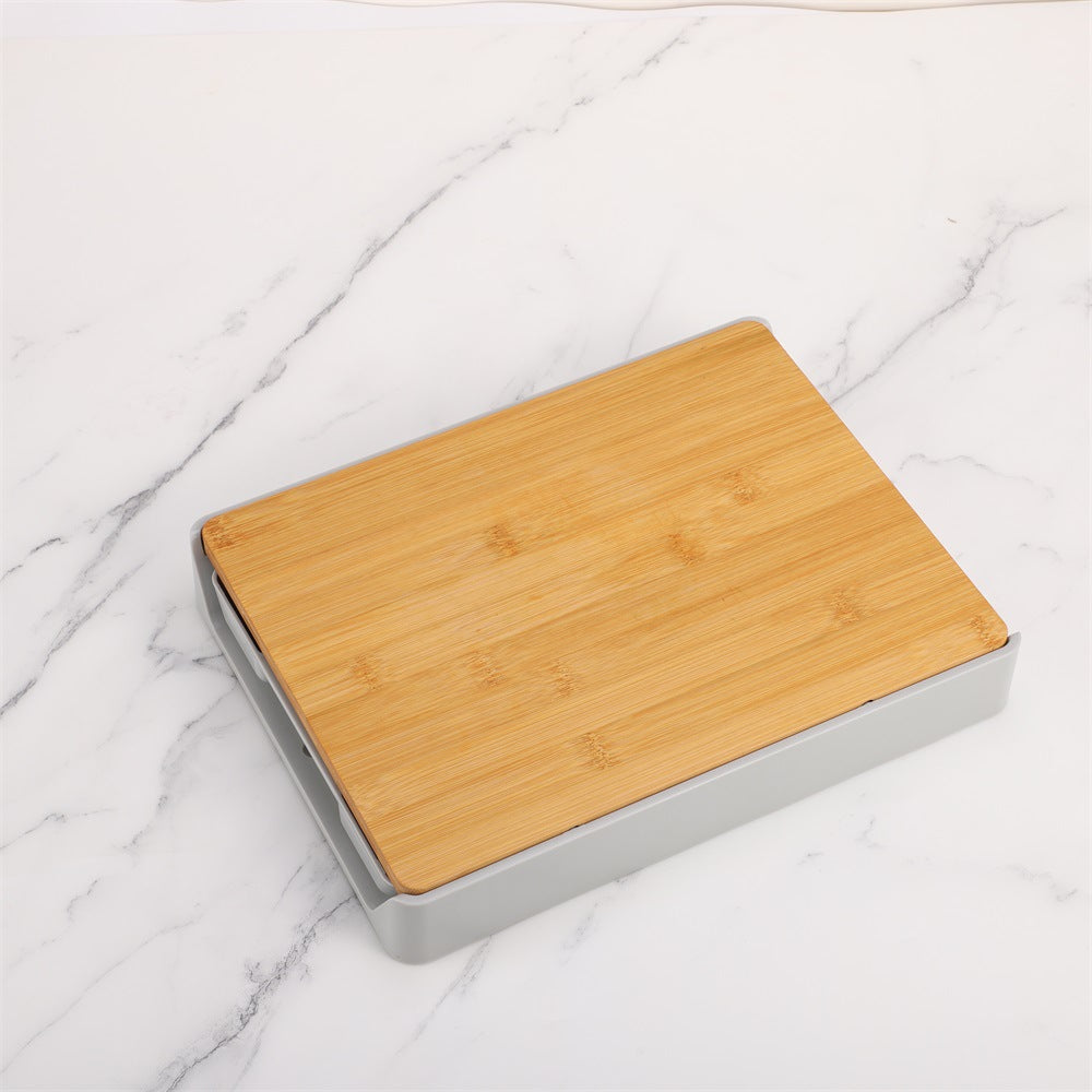 Bamboo Cutting Board with Drawer