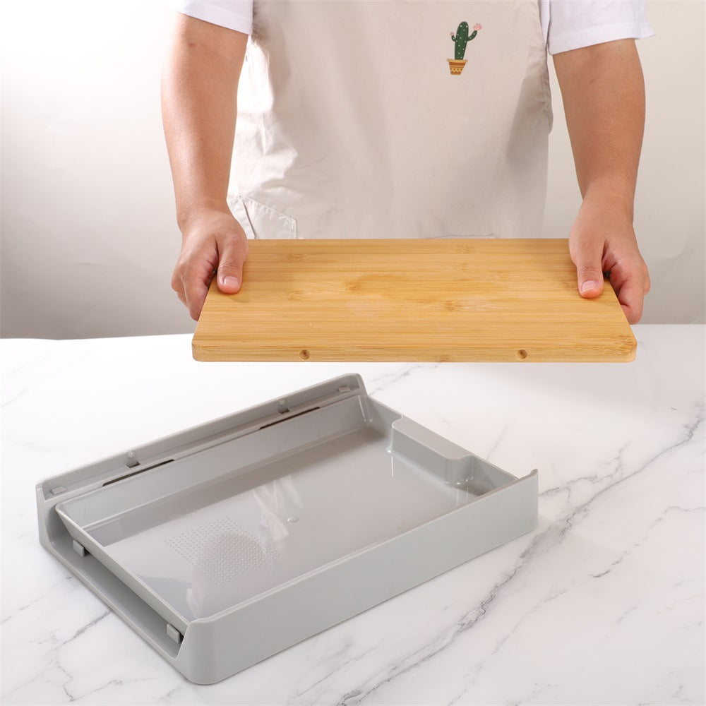 Bamboo Cutting Board with Drawer